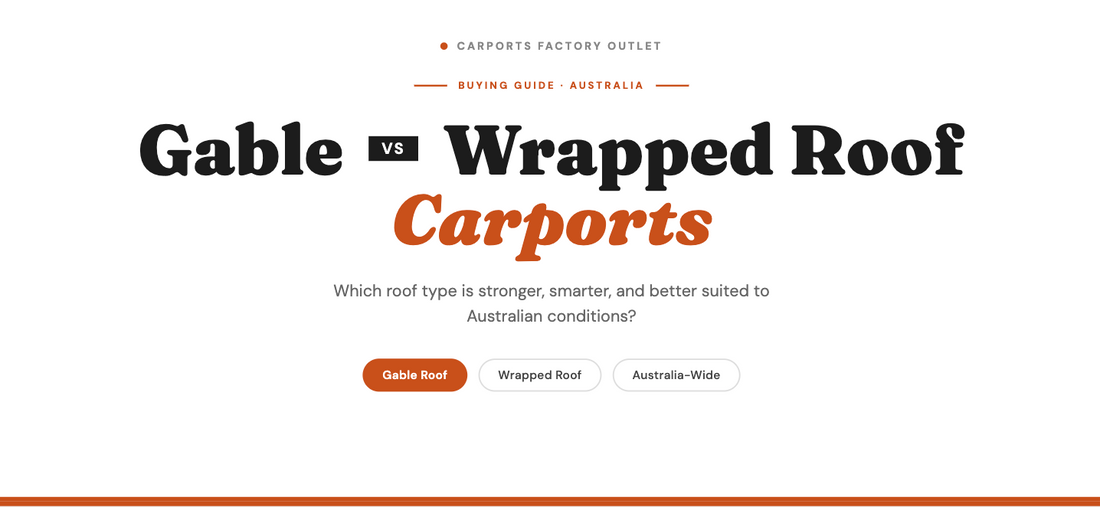 Gable Roof vs Wrapped Roof Carports – Which Is Better in Australia?