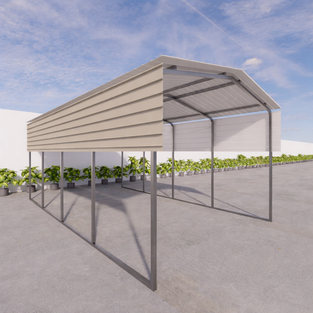 Portable Carport 3.5(W)x6.0(D)x2.8(H)m Gable Roof