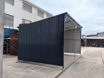 Livestock Shelter 6.2(W)x3.4(D)x3.2(H)m Sloped Roof - Carports Factory Outlet