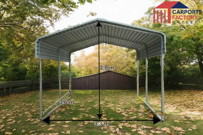 Horse Shelter 3.3(W)x3.6(D)x2.8(H)m Easy Assembly & Portable - Carports Factory Outlet