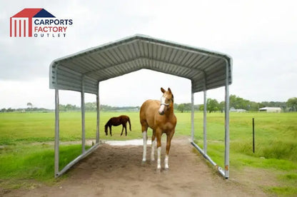 Horse Shelter 4.5(W)x4.5(D)x2.8(H)m Easy Assembly & Portable - Carports Factory Outlet