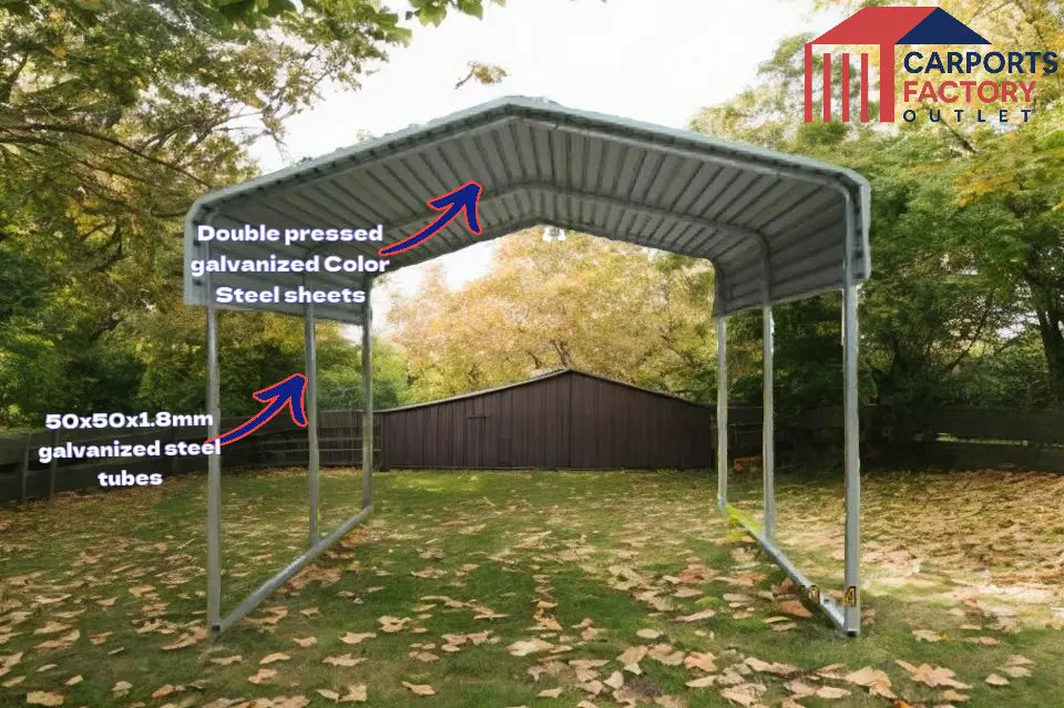 Horse Shelter 4.5(W)x4.5(D)x2.8(H)m Easy Assembly & Portable - Carports Factory Outlet