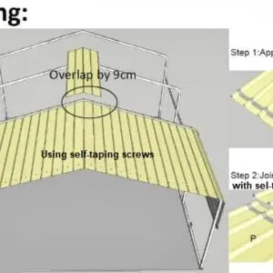 Horse Shelter 4.5(W)x4.5(D)x2.8(H)m Easy Assembly & Portable - Carports Factory Outlet