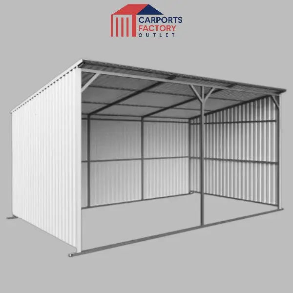 Livestock Shelter 6.2(W)x3.4(D)x3.2(H)m Sloped Roof My Store