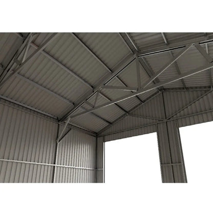 Steel Structure Shed 7.6(W)x15.0(D)x4.1(H)m Double Auto Roller Doors & Single Door - Carports Factory Outlet